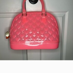 Betsey Johnson Pink Glossy Satchel